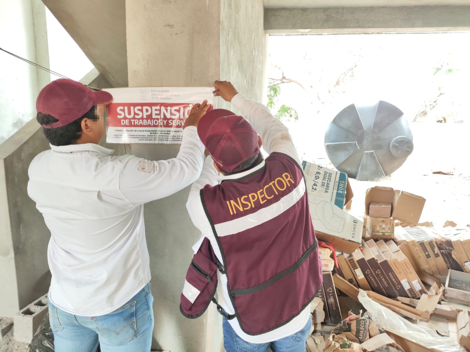 Suspenden construcción en Tampico