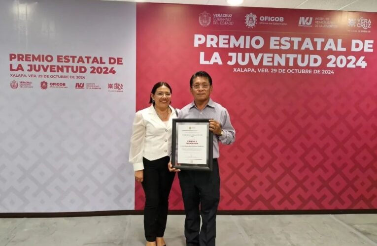 La astronauta del Norte de Veracruz, es reconocida con el Premio Estatal Juventud 2024