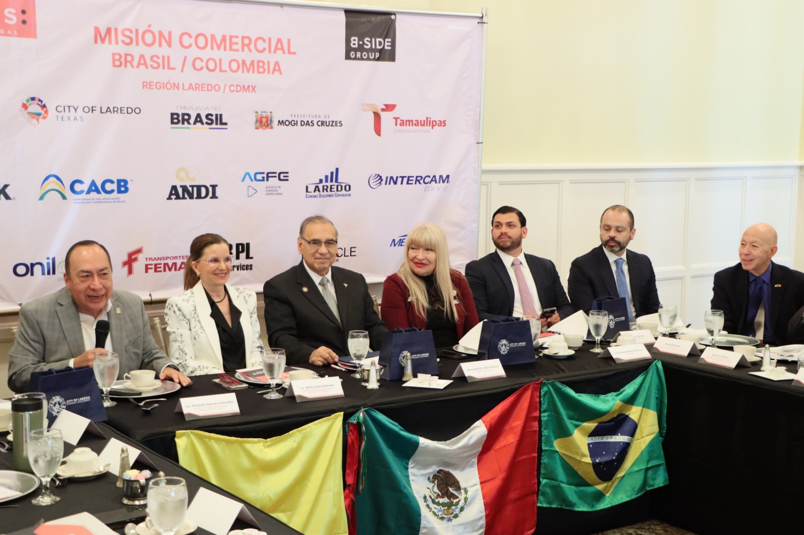 La secretaria de Economía, Ninfa Cantú Deándar, participó en la Misión de Negocios de Brasil y Colombia a la Región de Los Dos Laredos, para presentar las ventajas competitivas de Tamaulipas para la atracción de inversiones