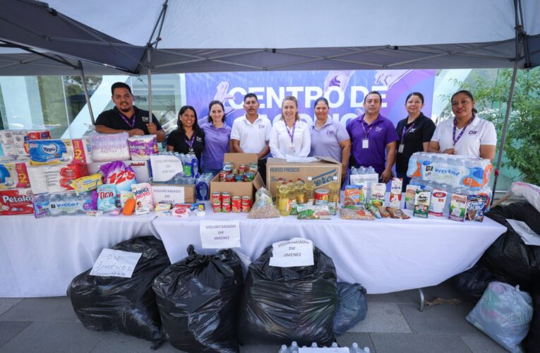 DIF Tamaulipas colecta más de 17 toneladas de ayuda para damnificados por lluvias en la frontera