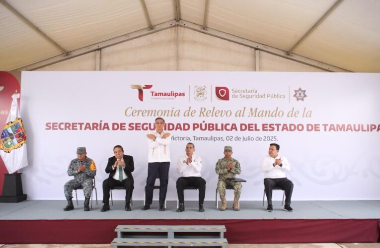 Gobernador Américo Villarreal toma protesta al nuevo secretario de Seguridad Pública de Tamaulipas