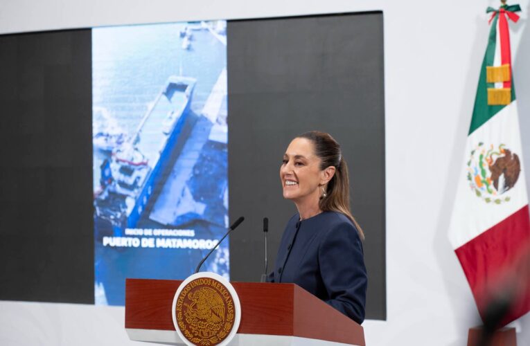 Reconoce presidenta trabajo de Américo para construir el Puerto del Norte