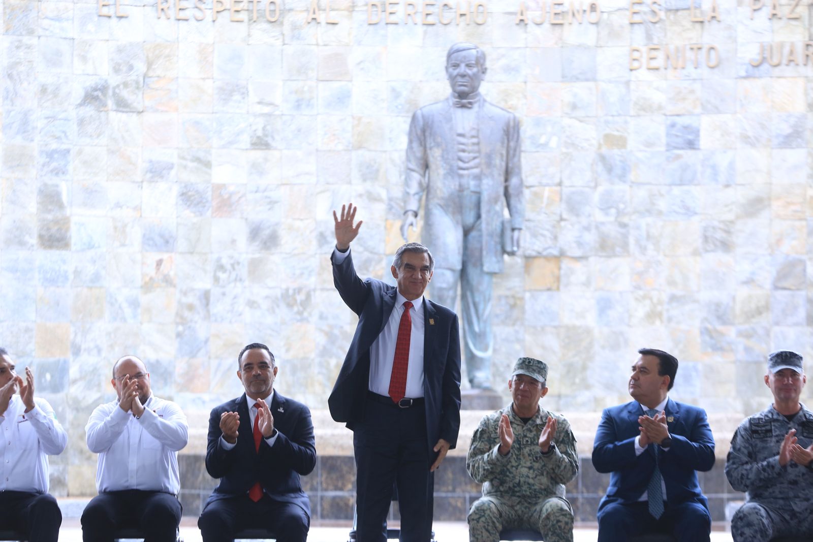 Ante magistrados, magistradas, consejeros, jueces y juezas, Villarreal Anaya mencionó la construcción de la Ciudad Judicial