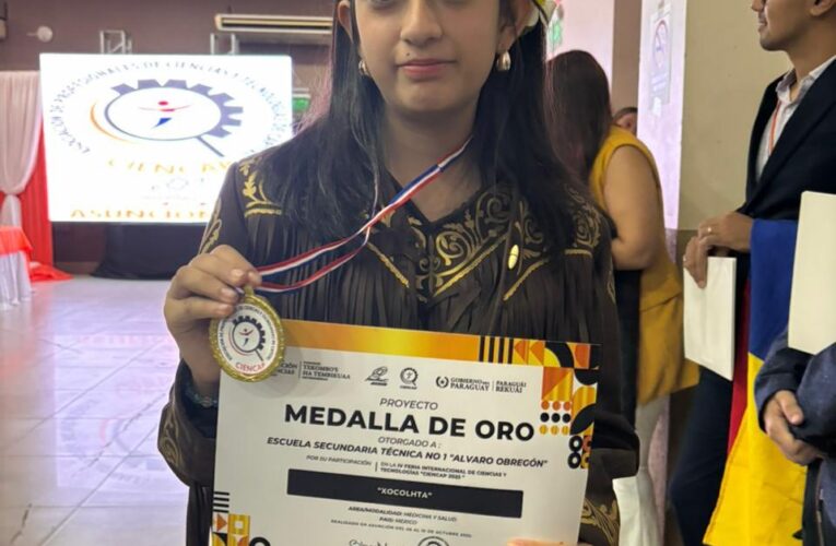 Gana estudiante tamaulipeca medalla de oro en Feria de Ciencias en Paraguay