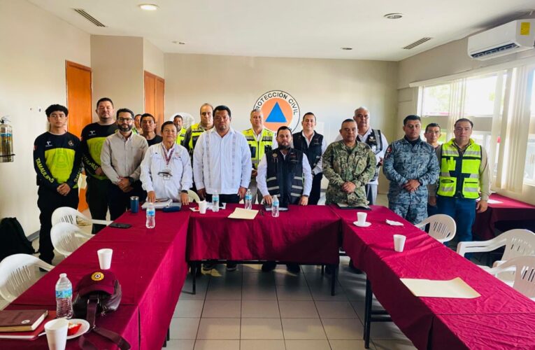 Autoridades de Tamaulipas refuerzan coordinación preventiva ante incremento en los niveles del río Pánuco