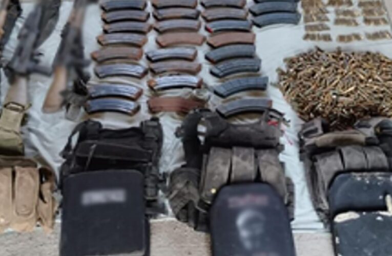 Guardia Nacional en coordinación con la Agencia Nacional de Aduanas de México aseguran armamento en Tamaulipas