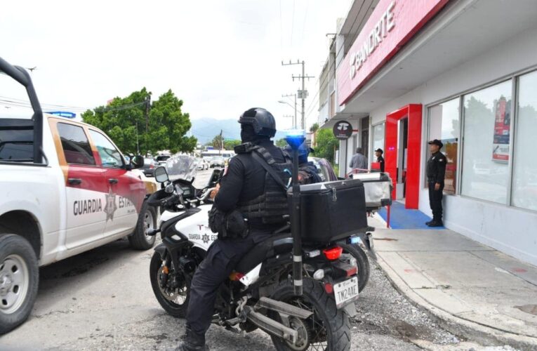Refuerza Guardia Estatal vigilancia en bancos y cajeros ante pago de prestaciones