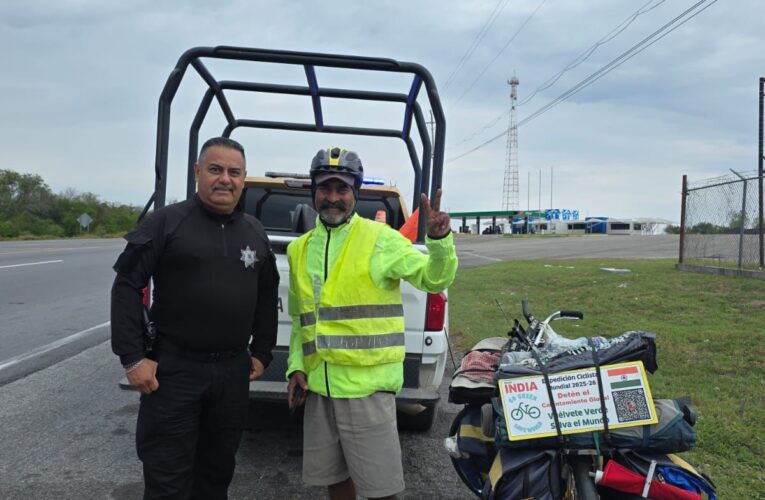 Ciclistas constatan seguridad y presencia policial en carreteras de Tamaulipas