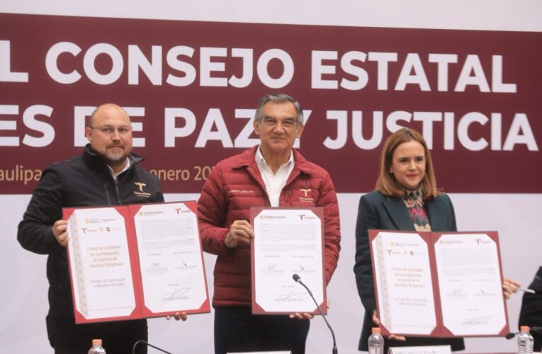Instala Tamaulipas Consejos de Paz y Justicia Cívica; es primera entidad donde se entregan títulos a asociaciones religiosas