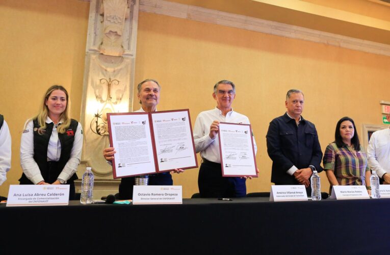 Reconoce Infonavit a Américo Villarreal por liderazgo en construcción de viviendas