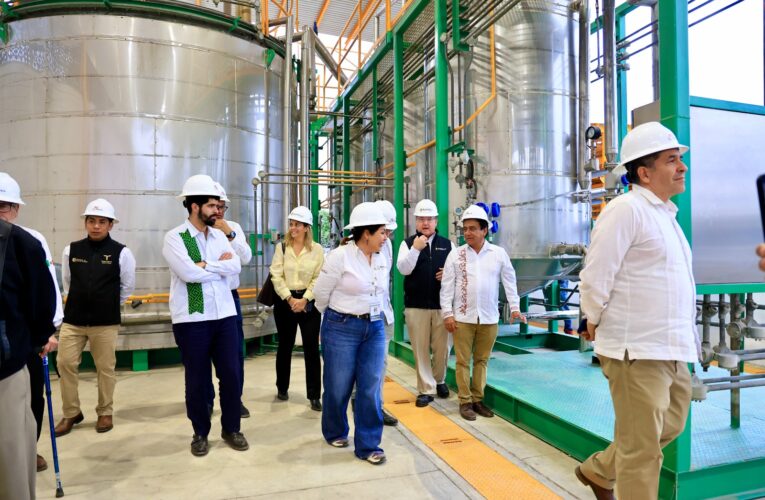 Autoridades federales de energía realizan recorrido en la planta de pirólisis de plásticos en Altamira
