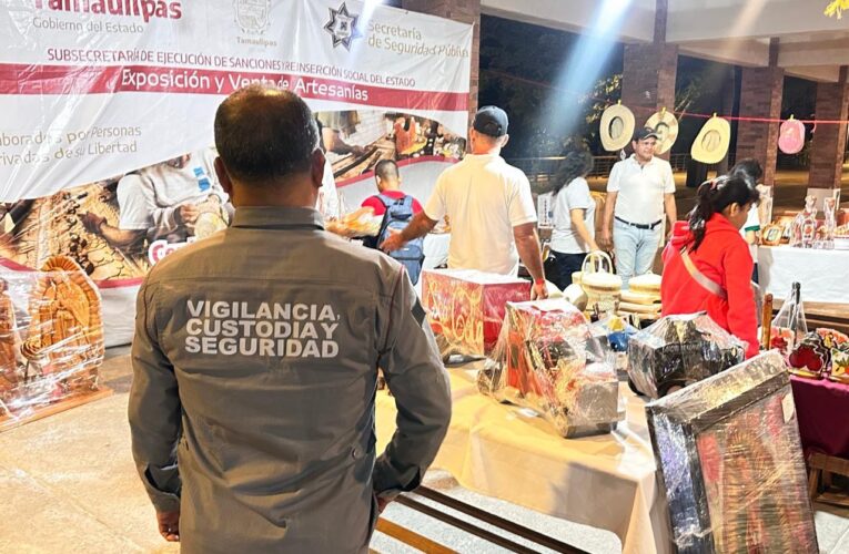 Impulsan reinserción social con artesanías de PPLs en la Fiesta de Abril Tampico 2026