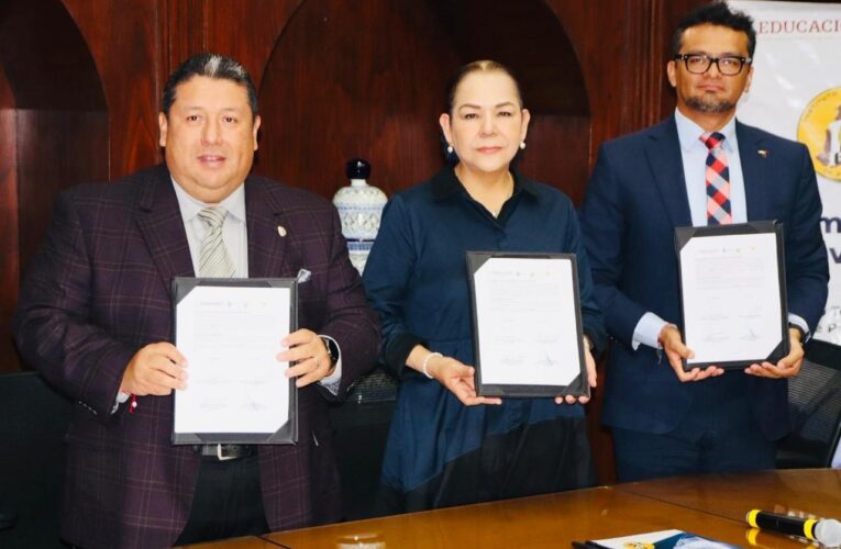 Tec Madero y Tec Puebla firman convenio motivado por Olinia en presencia del Secretario de Desarrollo Energético de Tamaulipas.