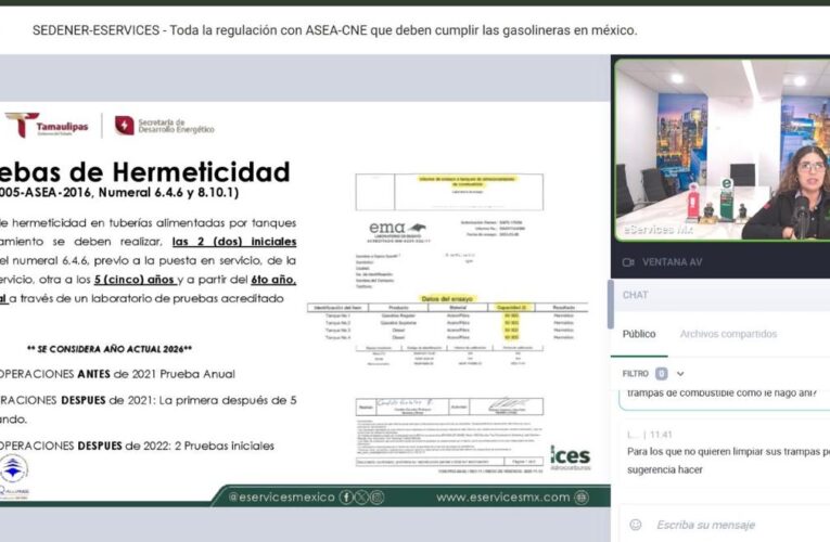 Impulsa SEDENER y Eservices capacitación del sector gasolinero a más de mil 800 participantes