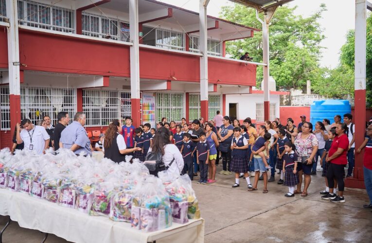 Entrega DIF Tamaulipas dotaciones para que estudiantes continúen con sus desayunos escolares en vacaciones