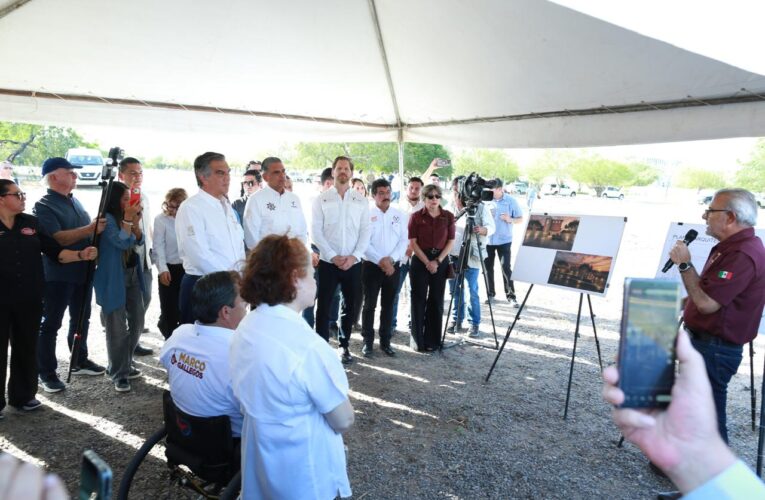 Gobierno de Américo coloca primera piedra de Estación Segura Parque Cultural “La Escondida” en Reynosa