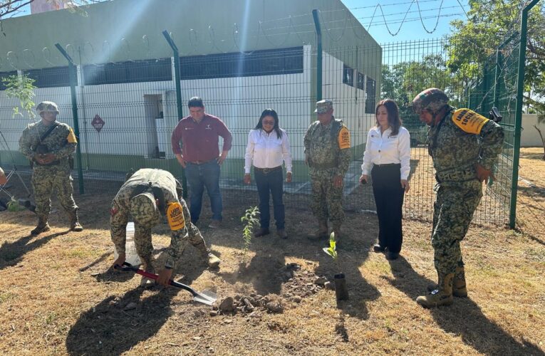 Entrega Gobierno de Tamaulipas 200 árboles al 77/o Batallón de Infantería