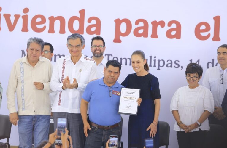 Con la entrega de viviendas se hace justicia a quienes menos tienen: Claudia Sheinbaum