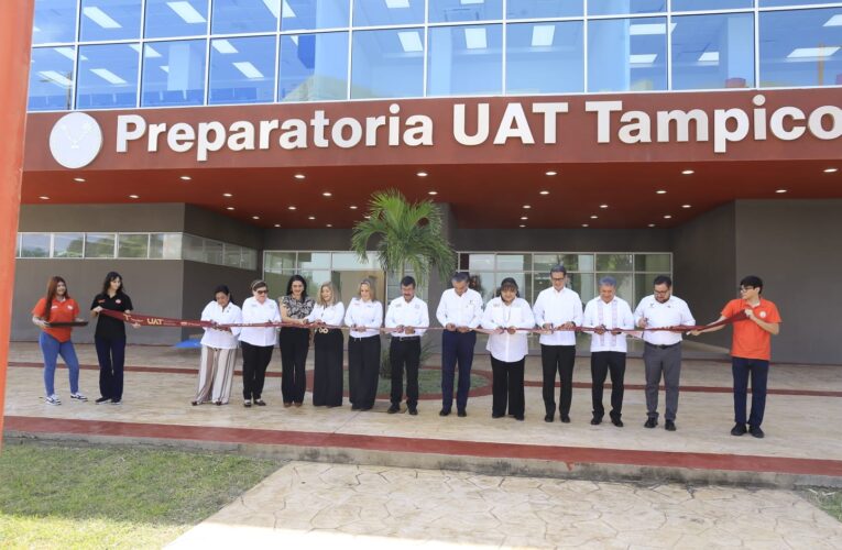 Inaugura Américo Preparatoria Tampico de la UAT; destaca consolidación de la universidad
