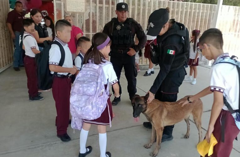 Binomios K-9 fortalecen la seguridad y proximidad en el regreso a clases