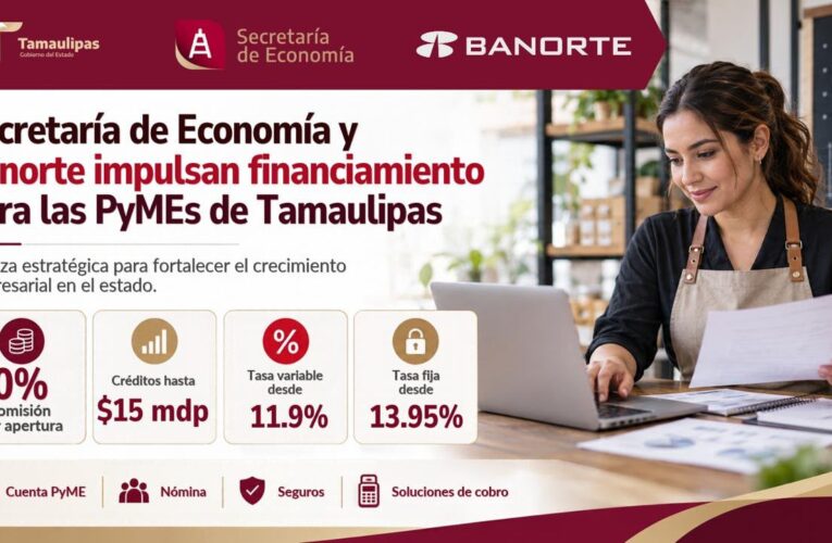 Secretaría de Economía y Banorte impulsan el financiamiento para las PyMEs de Tamaulipas